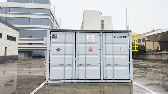 कस्टम आकार दोहरी परत इन्सुलेशन और तापमान नियंत्रण के साथ विस्फोट-प्रूफ गैस सिलेंडर भंडारण कंटेनर